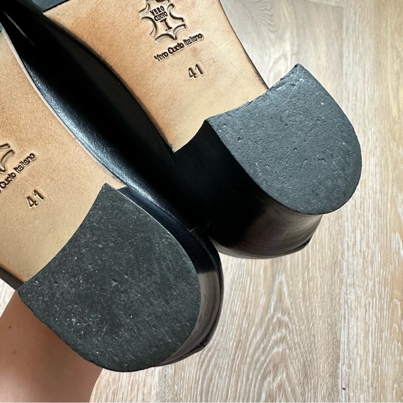 Super Varese Black Patent Leather Loafers Vero Cuoio Italiano Made In Italy - 41 - Picture 5 of 14